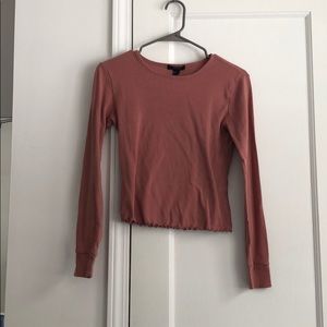 Long sleeve mauve top
